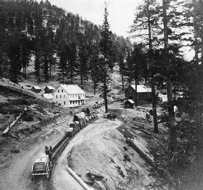 Swifts Station, Carson and Lake Bigler Road, California, from Gems of California Scenery published by Lawrence and Houseworth, 1866 by American Photographer